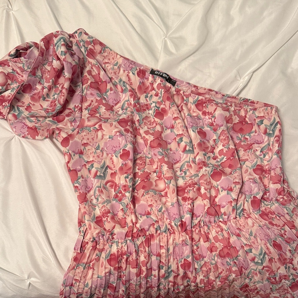 Floral One-Shoulder Dress